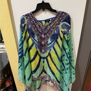Janice Vibrant Multicolor Women's kimono Top